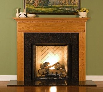 Dentil molding underneath the mantel top shelf