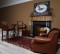 Black slate fireplace facing in beautiful room setting
