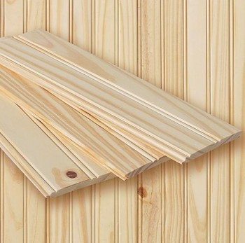 Knotty Pine Beaded Wainscoting - approximate finished dimensions: 37"H x 96"W with chair rail and base rail