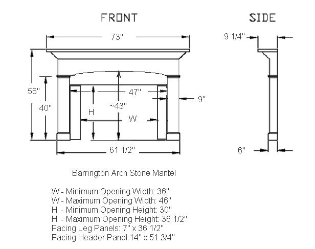 Barrington Mantel Illustration Diagram