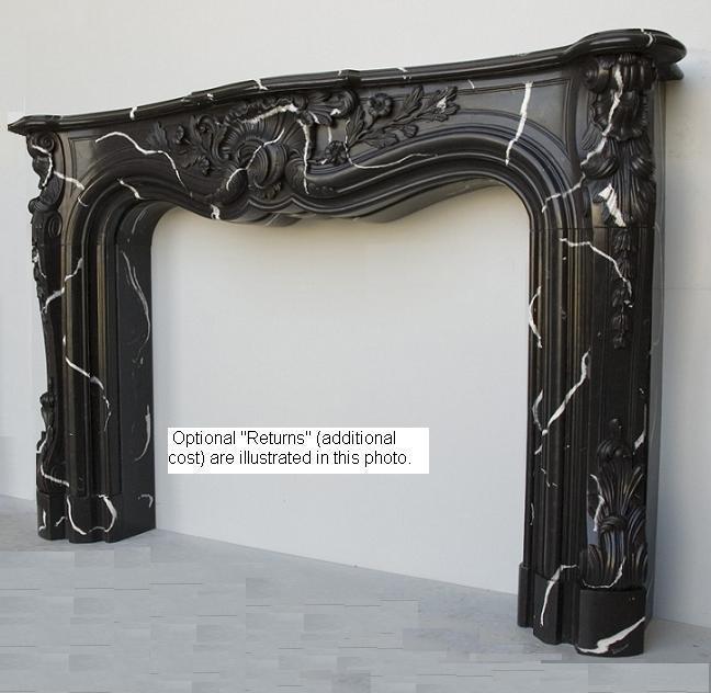 0" Custom Return | The Orleans #05 Marble Mantel