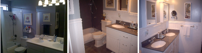 Bathroom Remodel with Tongue and Groove Planking