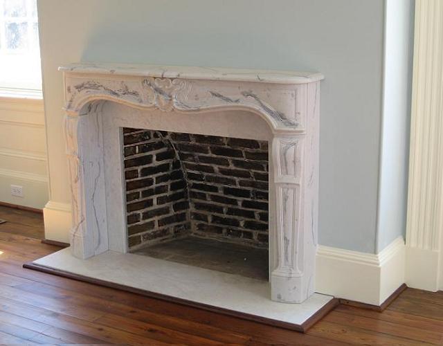 Savoy Carrara White Marble Mantel