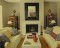 A modern marble mantel in white limestone.  For design inspiration