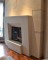 New, tall version of the Loft stone mantel, available via phone for additional $400