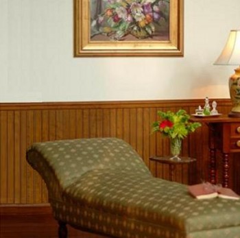 Williamsburg cherry beadboard wainscoting
