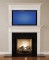 Add an over-mantel (a second mantel) to your fireplace to frame a flat panel television