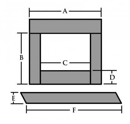 Our stones are 3/4" Thick and Surround Facing Systems come with "Inside edges" of legs, header and riser polished, and both ends and the front of the hearth polished.  Nominal charges apply for additional edge polishing.  Contact us.