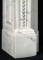 Turned details run along the center of the legs of this exquisite marble mantel