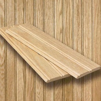 Solid Oak Beaded Wall Paneling - approximate finished dimensions: 101"H x 96"W with top rail and base rail