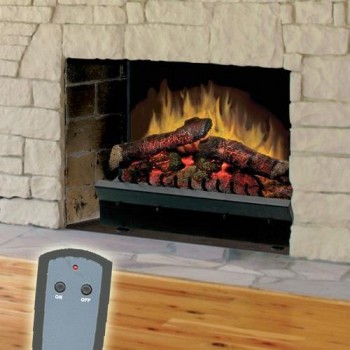 The Dimplex Deluxe Electric Fireplace Insert is the perfect upgrade for your existing wood-burning fireplace.  After removing the wood grate, insert the DFI2310 into your fireplace, plug it in and you're ready for some true fireplace ambiance, with or without heat!