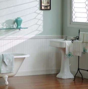 2" Beaded Birch wainscoting, painted white