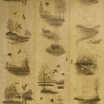 Nature's Woods - deer, duck and water fowl paneling