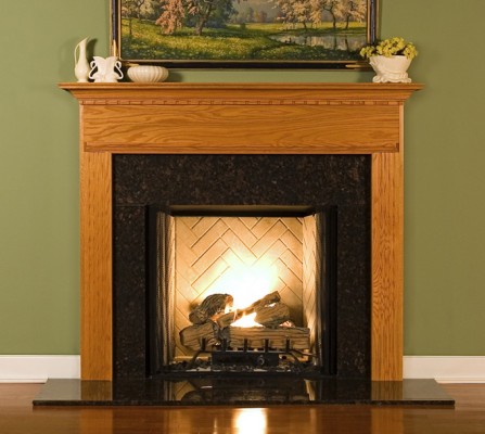 Dentil molding underneath the mantel top shelf