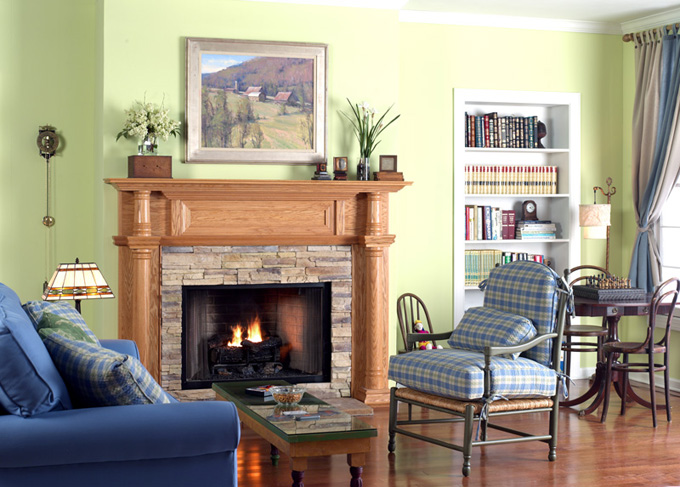 With multiple layers of crown molding the Chapman is an attractive custom fireplace mantel.