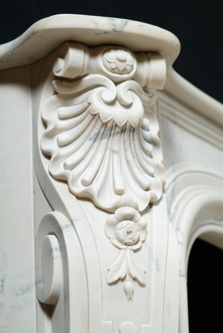 A Cararra Marble Mantel