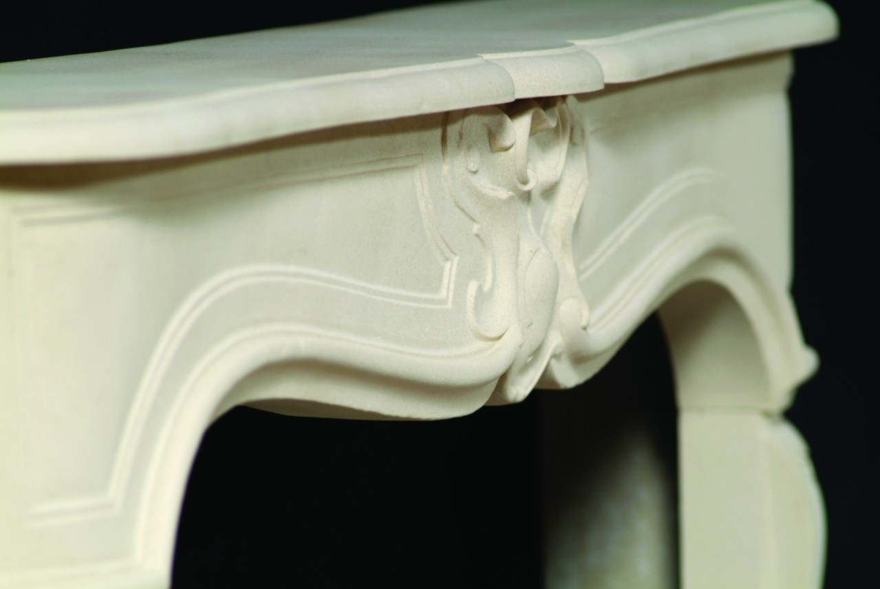 Fine Limestone Fireplace Mantels