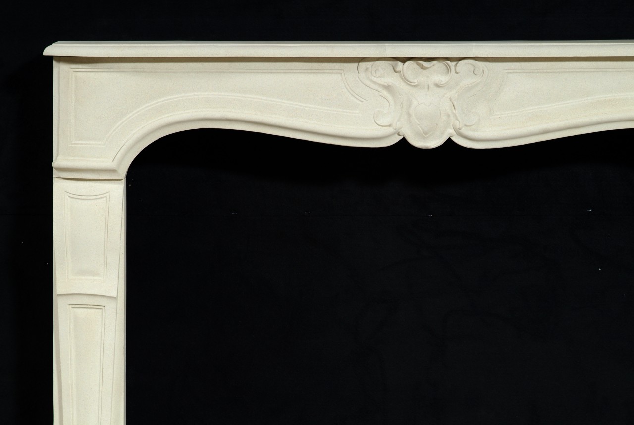 Louis XV Style Marble Mantel - Limestone