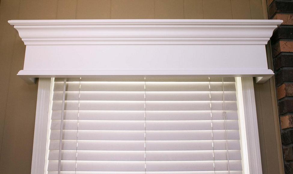 A beautiful window cornice treatment